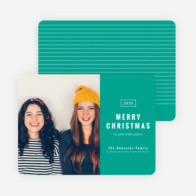 Squiggly Lines Holiday Cards - Blue