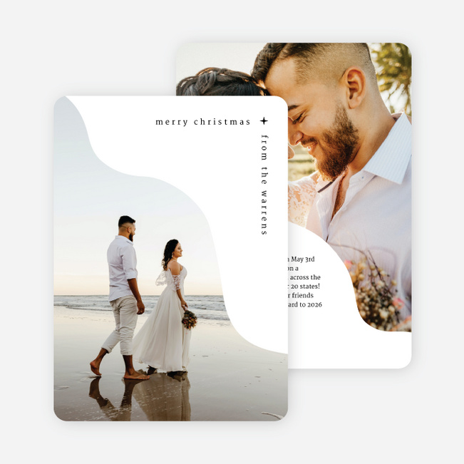 Big Wave Christmas Cards - White