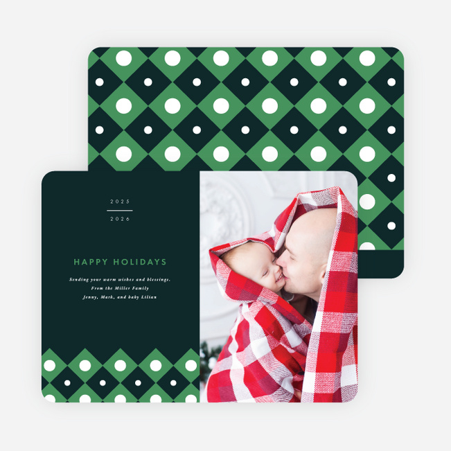 Diamond Duo Holiday Cards - Green