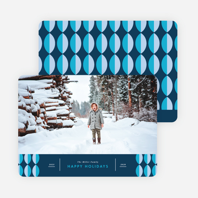 Winter Patterns Holiday Cards - Blue