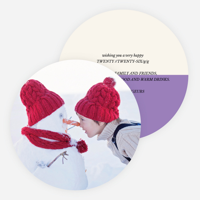 All Photo New Year Cards - Purple