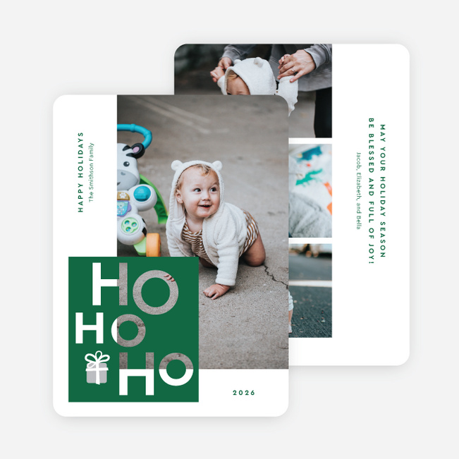 Jolly Laughter Christmas Cards - Green