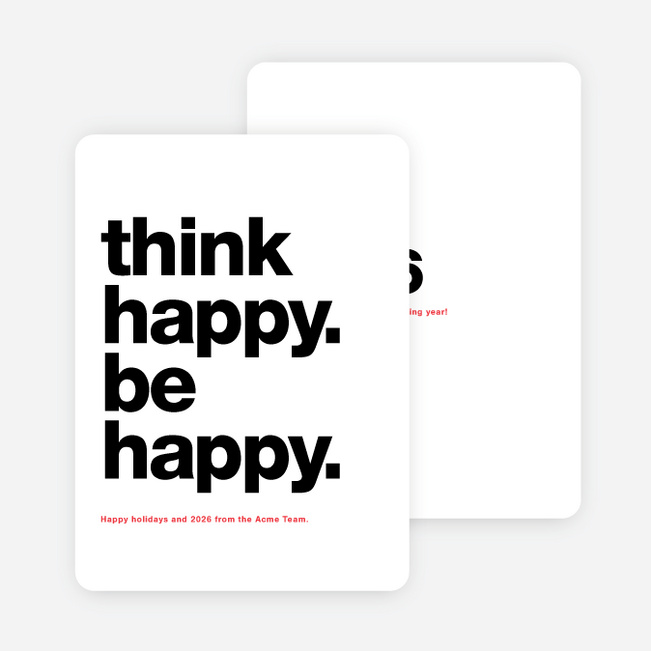 Well Wishes Corporate New Year Cards - White