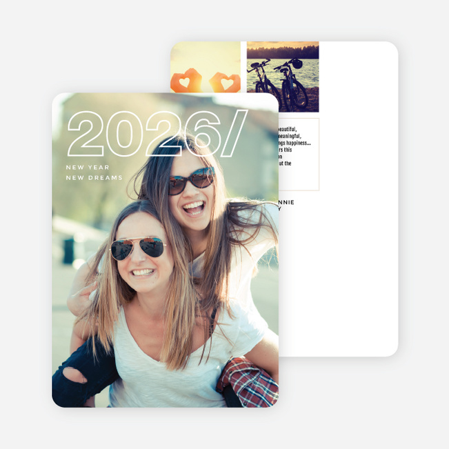 New Dreams New Year Cards - Black