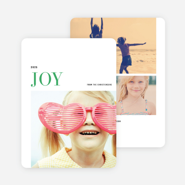 Simple Joy Holiday Cards - Green