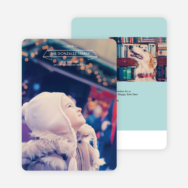 A Simple New Year’s Card - Blue