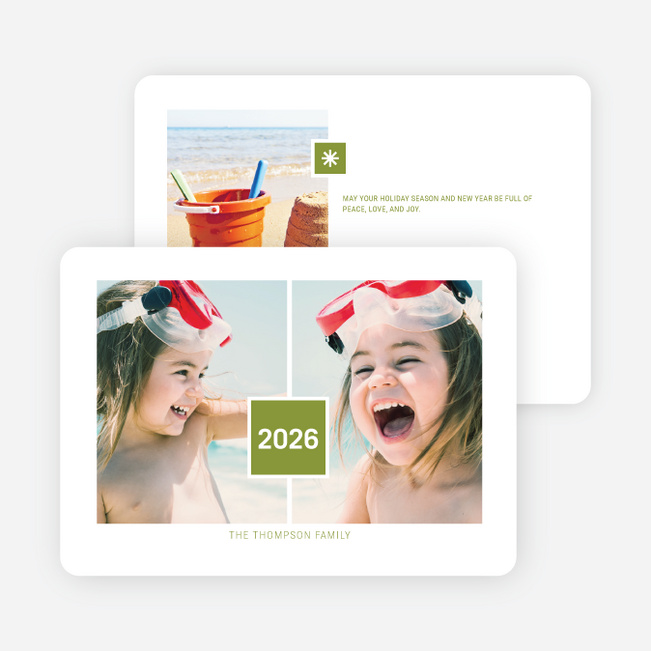 Double Joy New Year Cards - Green