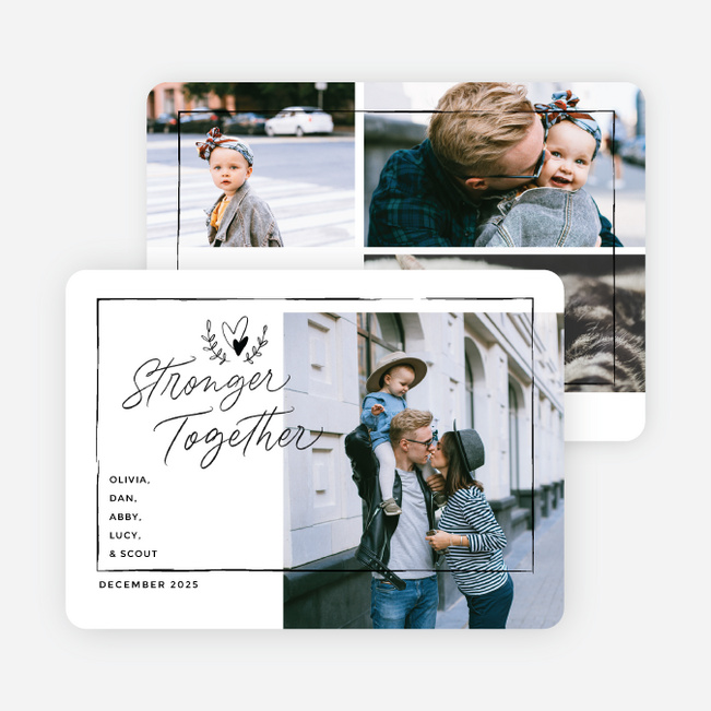 Sweet Statement Holiday Cards and Invitations - White