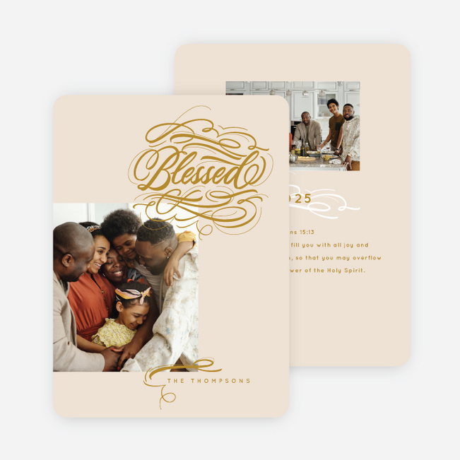 Truly Blessed Christmas Cards - Yellow