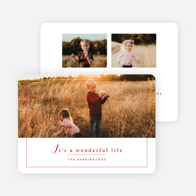 A Wonderful Life Christmas Cards - Red