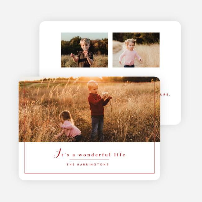 A Wonderful Life Christmas Cards - Red