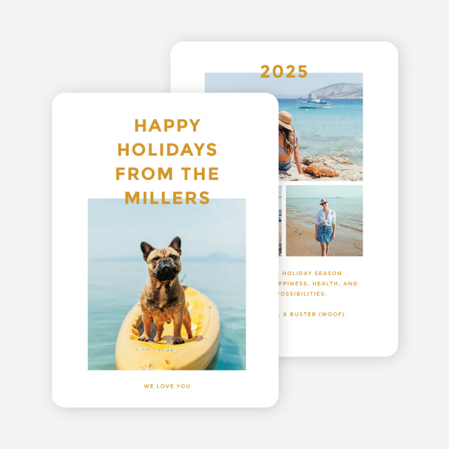 Clean Slate Holiday Cards and Invitations - Yellow