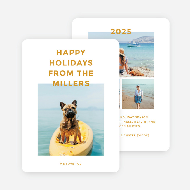Clean Slate Holiday Cards and Invitations - Yellow