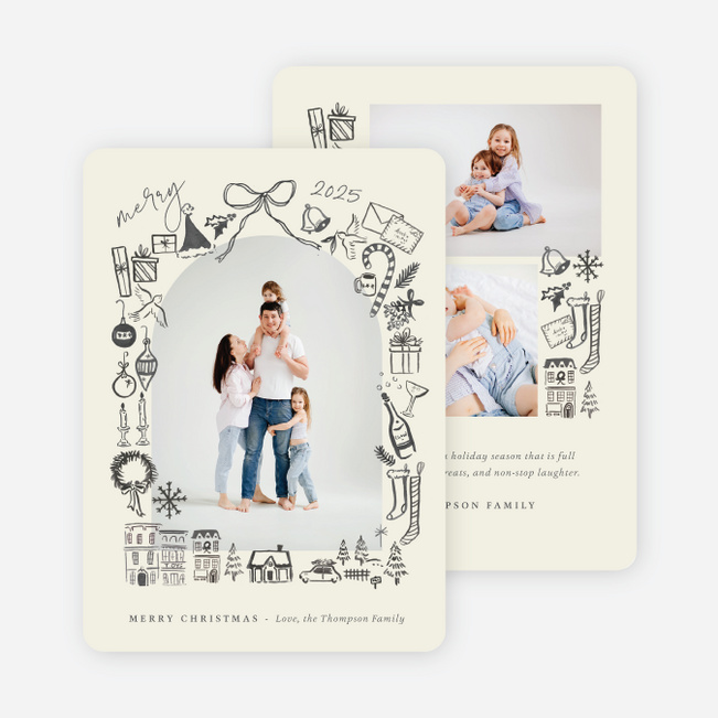 Drawn to You Christmas Cards - Beige