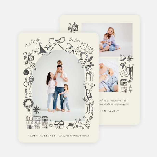 Drawn to You Holiday Cards and Invitations - Beige