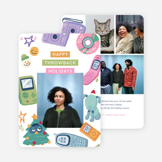 Retro Remix Holiday Cards and Invitations - Multi