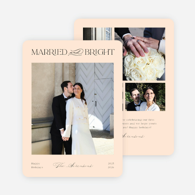 Tied & True Holiday Cards and Invitations - Beige