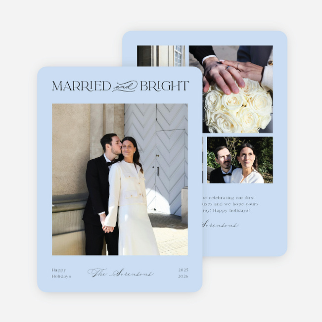 Tied & True Holiday Cards and Invitations - Blue