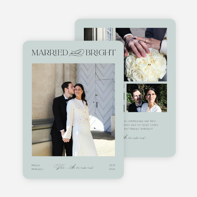 Tied & True Holiday Cards and Invitations - Gray