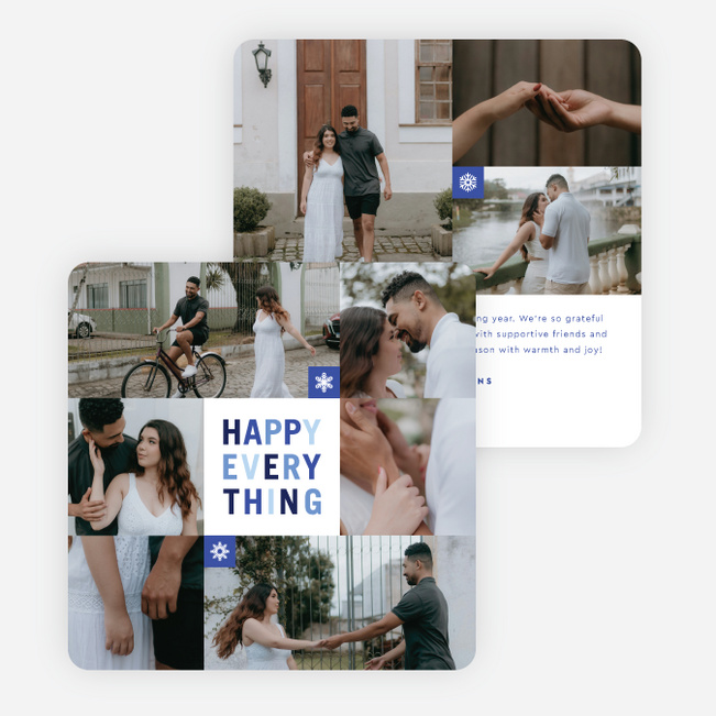 Happy Everything Holiday Cards and Invitations - Blue