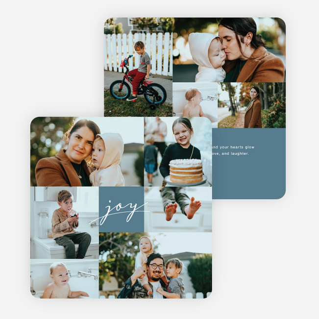 Shapes of Joy Holiday Cards and Invitations - Blue