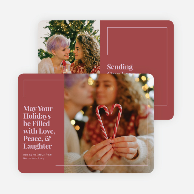 Borderline Kind Holiday Cards and Invitations - Red