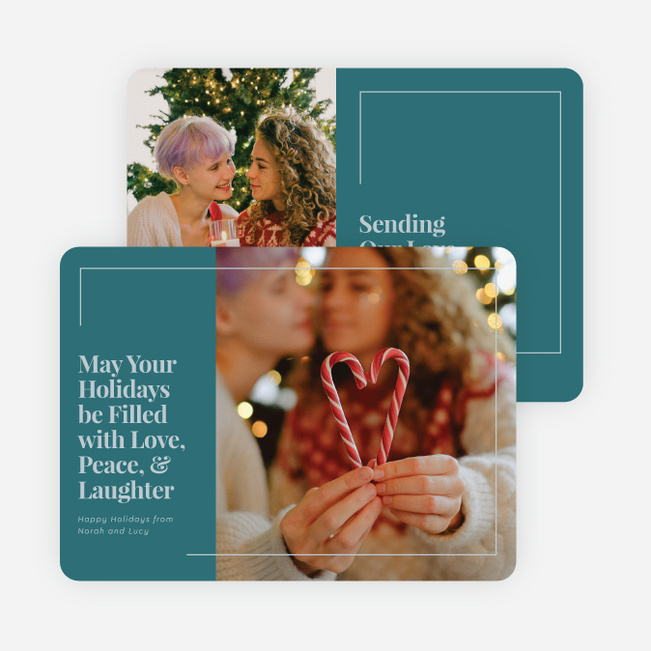 Borderline Kind Holiday Cards and Invitations - Blue