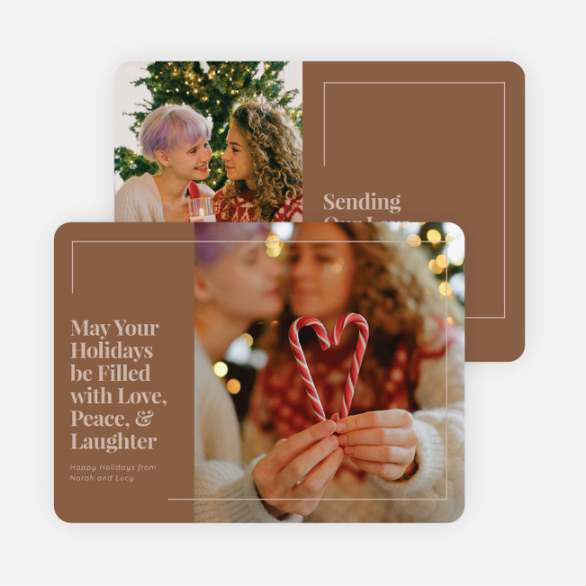Borderline Kind Holiday Cards and Invitations - Brown