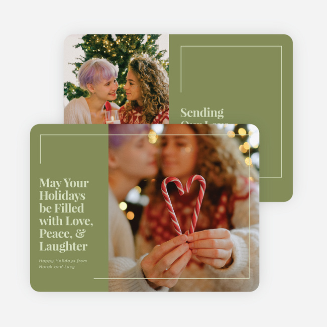 Borderline Kind Holiday Cards and Invitations - Green
