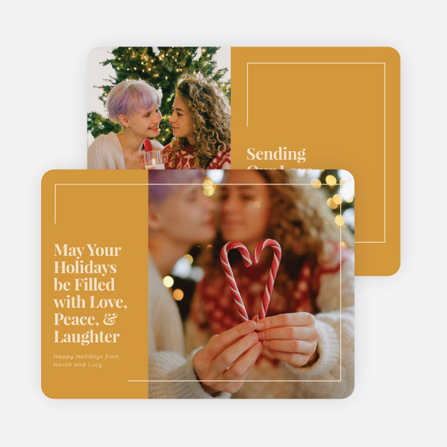 Borderline Kind Holiday Cards and Invitations - Yellow