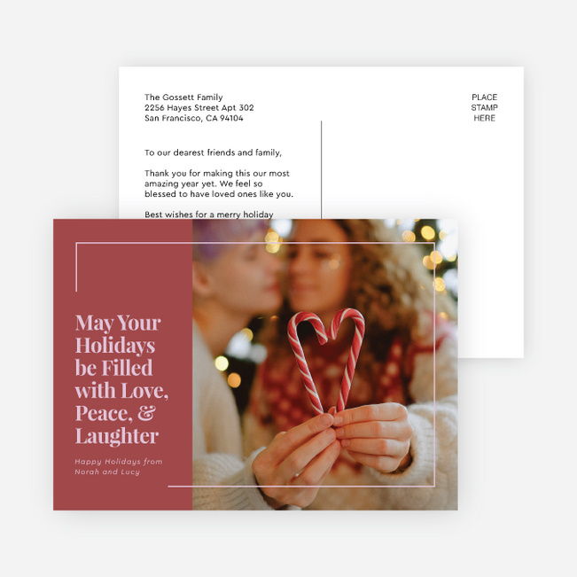 Borderline Kind Holiday Cards and Invitations - Red
