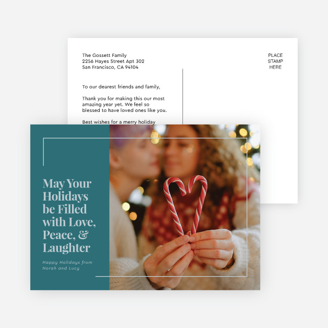 Borderline Kind Holiday Cards and Invitations - Blue