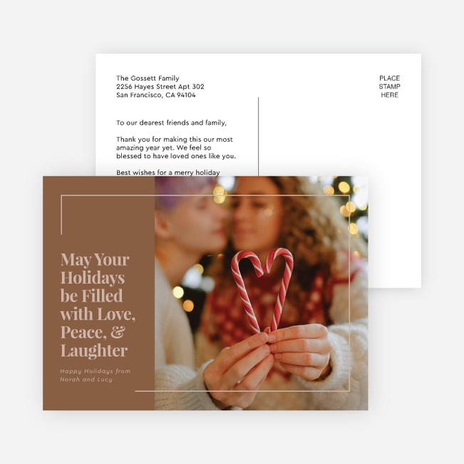 Borderline Kind Holiday Cards and Invitations - Brown