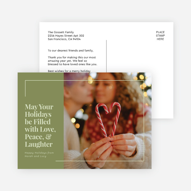 Borderline Kind Holiday Cards and Invitations - Green