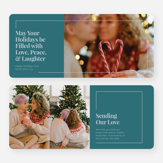 Borderline Kind Holiday Cards and Invitations - Blue