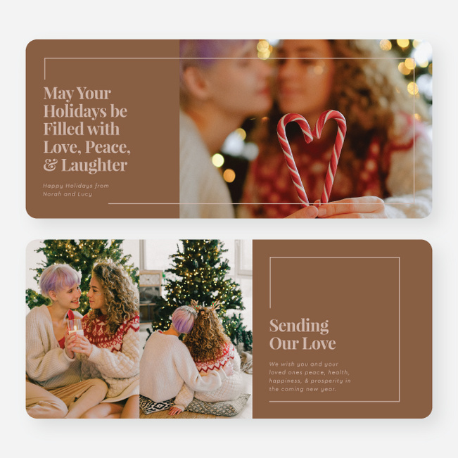 Borderline Kind Holiday Cards and Invitations - Brown