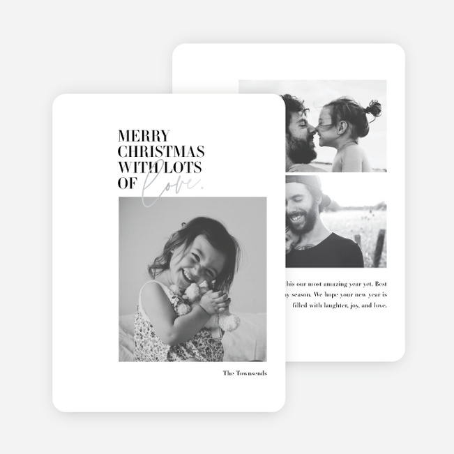 Foil Glow Together Christmas Cards - Gray