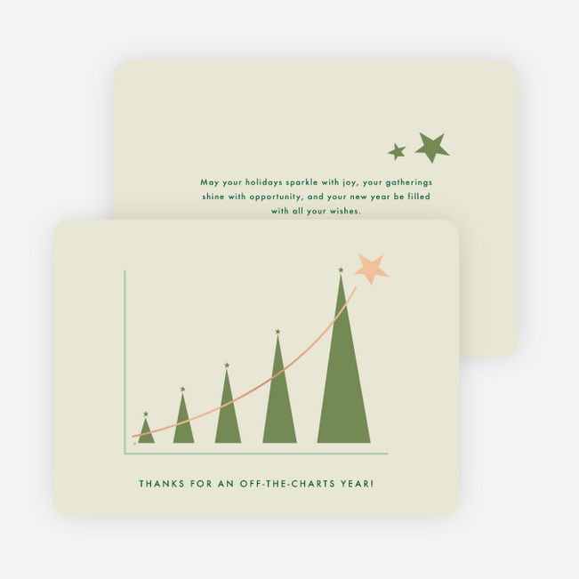 Foil Guiding Star Corporate Holiday Cards & Corporate Christmas Cards - Pink