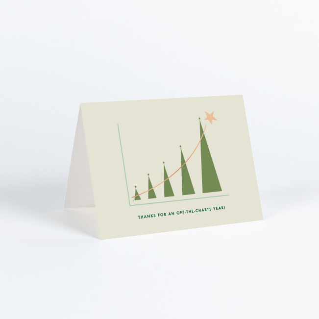 Foil Guiding Star Corporate Holiday Cards & Corporate Christmas Cards - Pink
