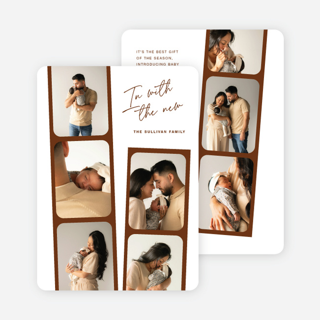 Frame by Frame Holiday Cards and Invitations - Brown