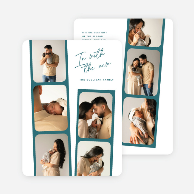 Frame by Frame Holiday Cards and Invitations - Blue