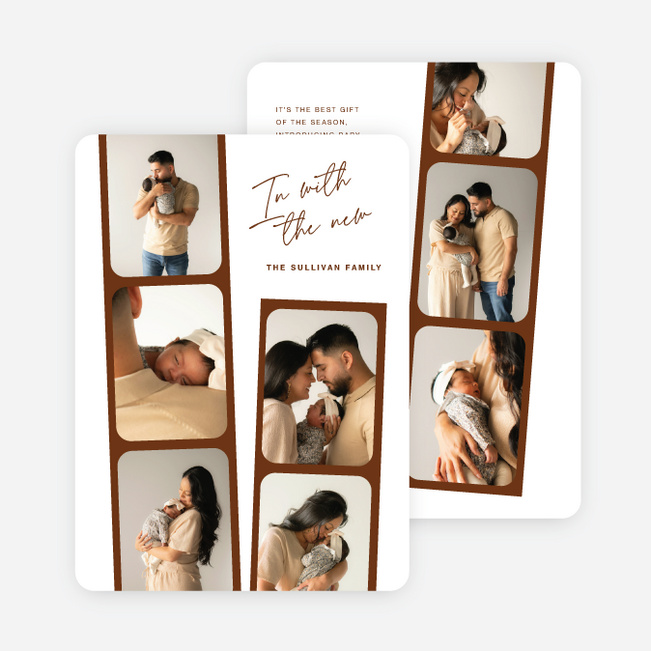 Frame by Frame Holiday Cards and Invitations - Brown