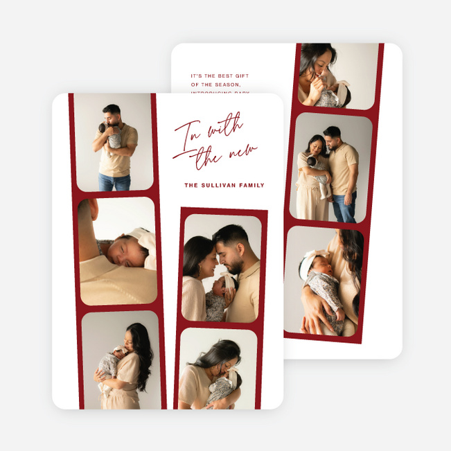 Frame by Frame Holiday Cards and Invitations - Red