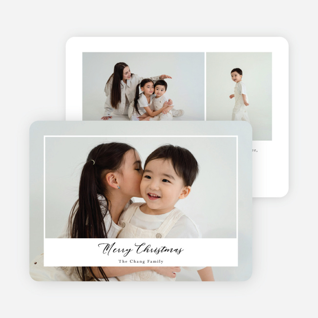 Simply Centered Christmas Cards - White