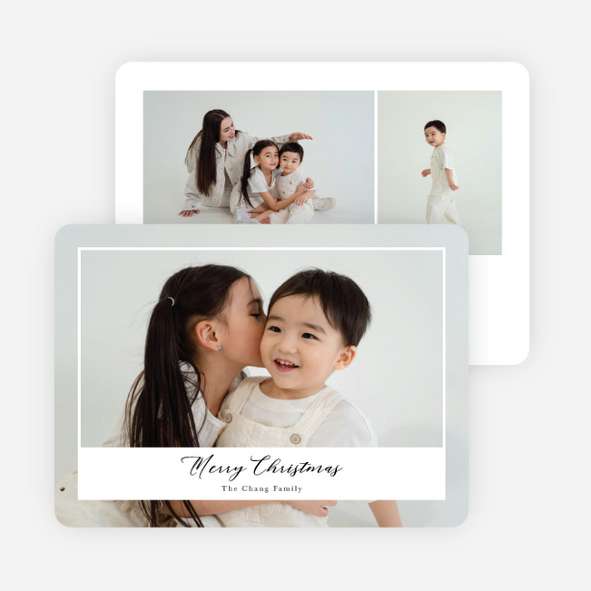Simply Centered Christmas Cards - White