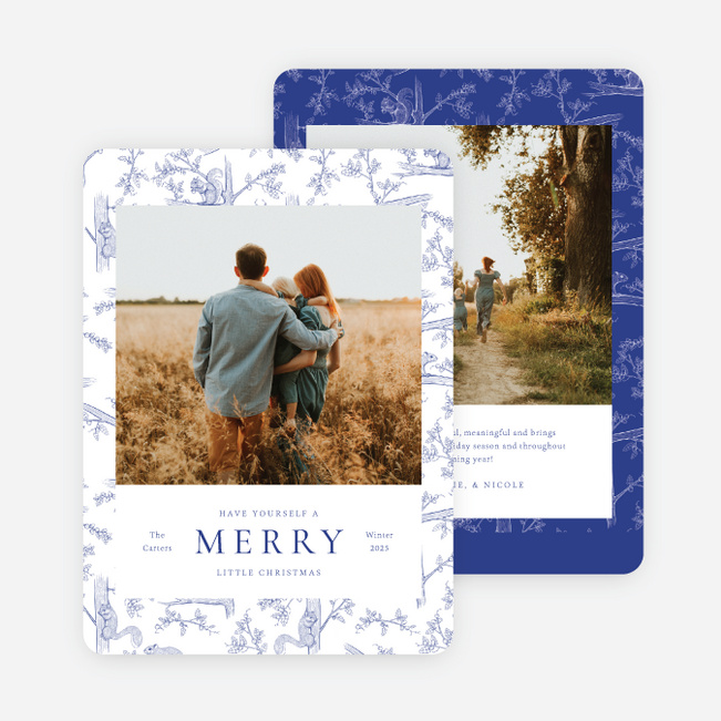 Winter Scurry Christmas Cards - Blue