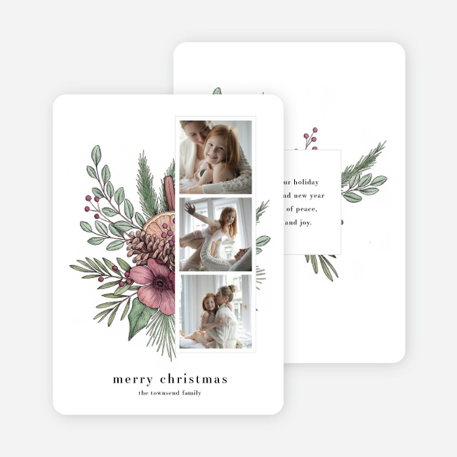 Burst of Cheer Christmas Cards - White