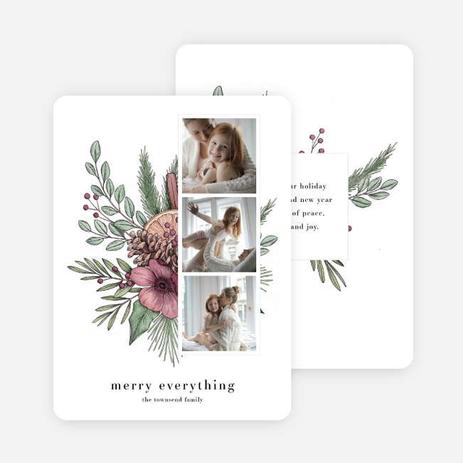 Burst of Cheer Holiday Cards and Invitations - White