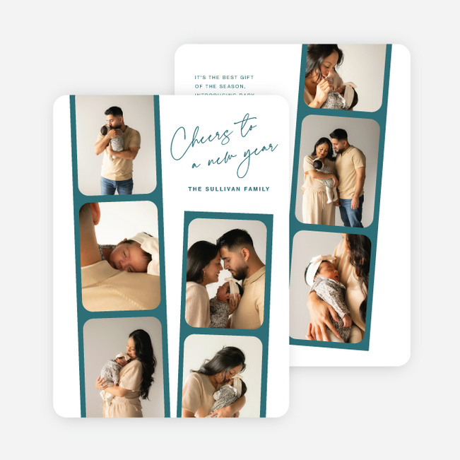 Frame by Frame New Year Cards and Invitations - Blue