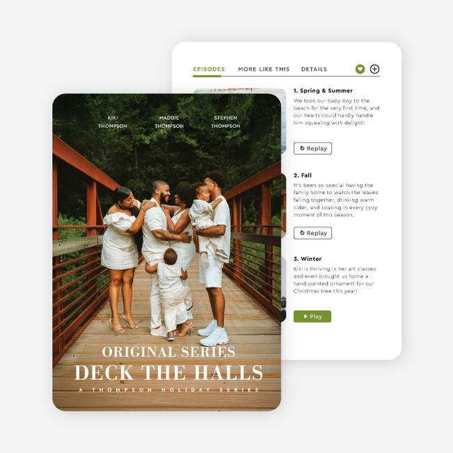 Meet the Cast Holiday Cards and Invitations - White